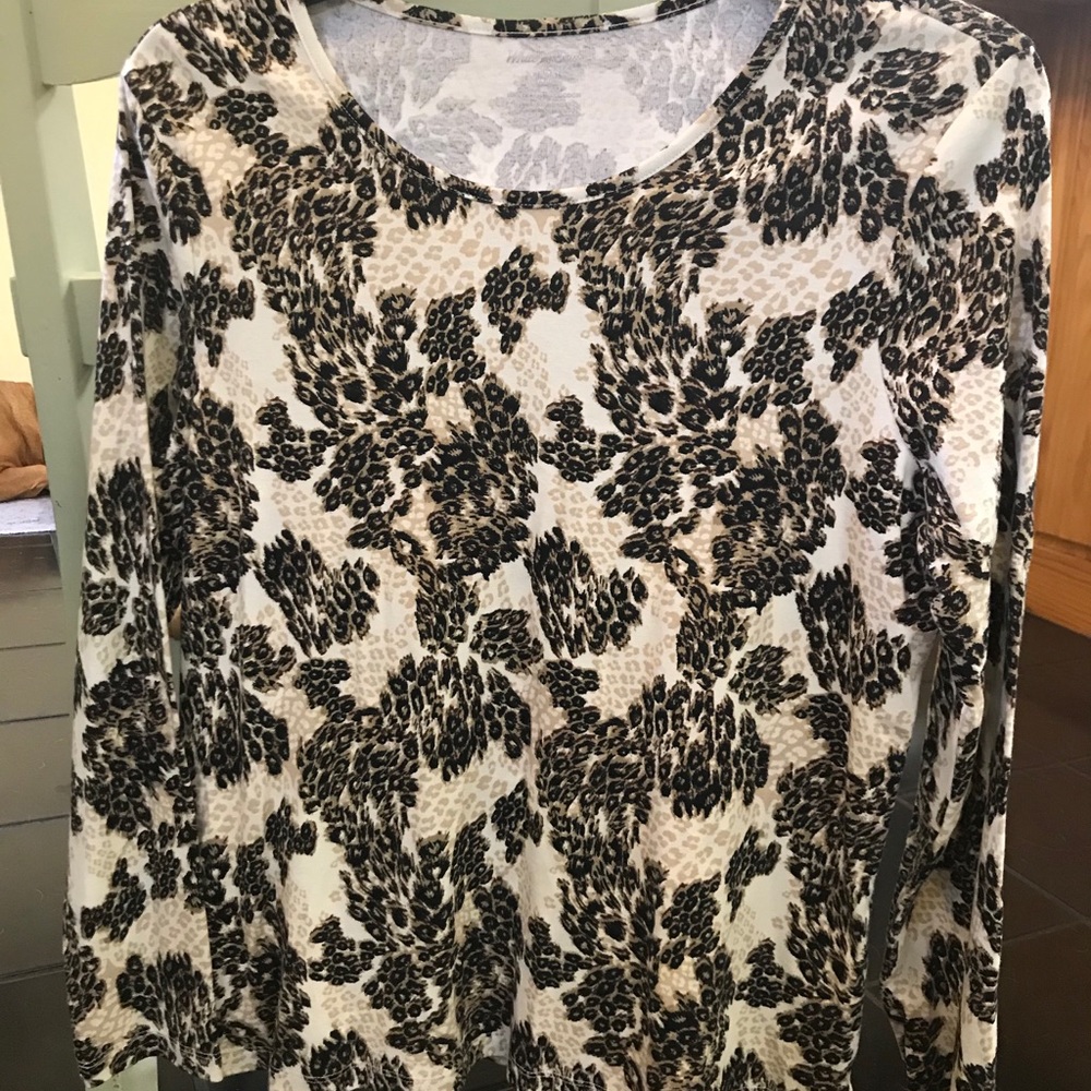 White Stag 1X NEW long sleeve TEE leopard